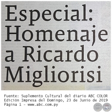 ESPECIAL: HOMENAJE A RICARDO MIGLIORISI - Domingo, 23 de Junio de 2019